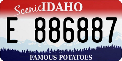 ID license plate E886887
