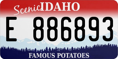 ID license plate E886893