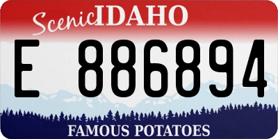 ID license plate E886894
