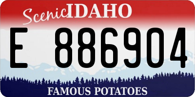 ID license plate E886904