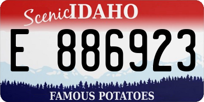 ID license plate E886923