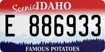 ID license plate E886933
