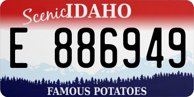 ID license plate E886949