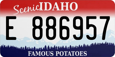 ID license plate E886957
