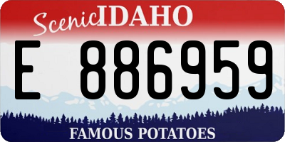 ID license plate E886959
