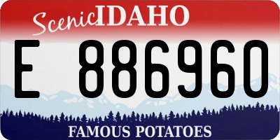 ID license plate E886960