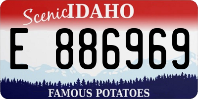 ID license plate E886969