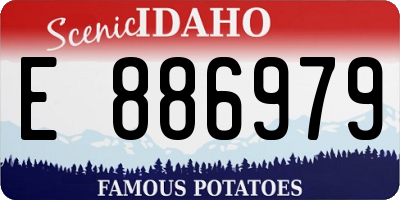 ID license plate E886979