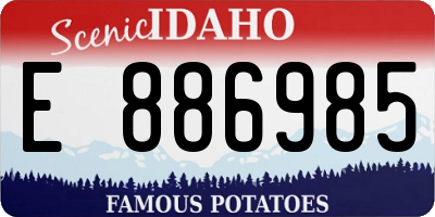ID license plate E886985