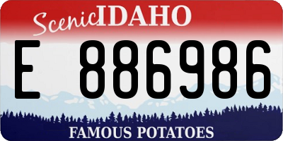 ID license plate E886986