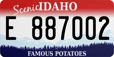 ID license plate E887002