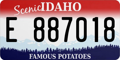 ID license plate E887018
