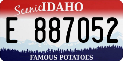 ID license plate E887052