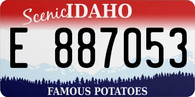 ID license plate E887053