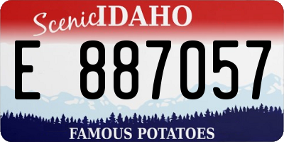ID license plate E887057