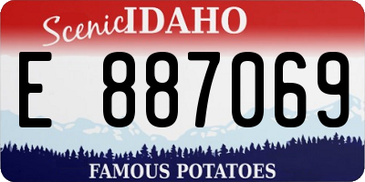 ID license plate E887069