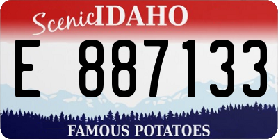 ID license plate E887133
