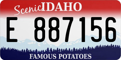 ID license plate E887156