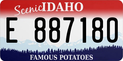ID license plate E887180
