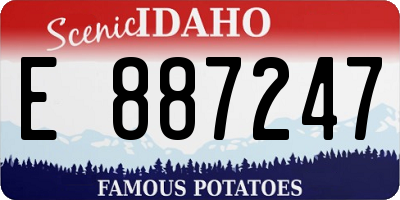 ID license plate E887247