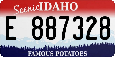 ID license plate E887328