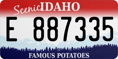 ID license plate E887335