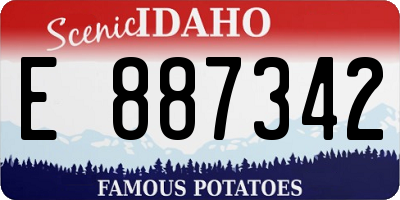 ID license plate E887342