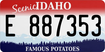 ID license plate E887353