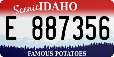 ID license plate E887356
