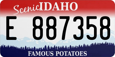 ID license plate E887358