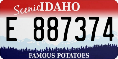 ID license plate E887374