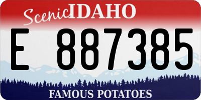 ID license plate E887385