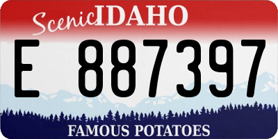 ID license plate E887397