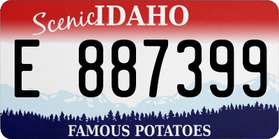 ID license plate E887399