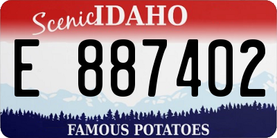 ID license plate E887402