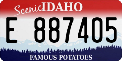 ID license plate E887405