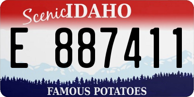 ID license plate E887411