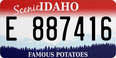 ID license plate E887416