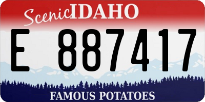 ID license plate E887417