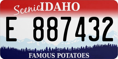 ID license plate E887432