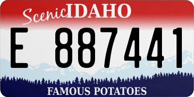 ID license plate E887441