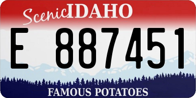 ID license plate E887451