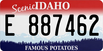 ID license plate E887462