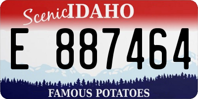 ID license plate E887464