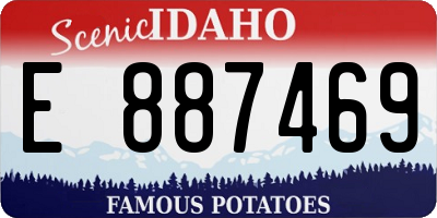 ID license plate E887469