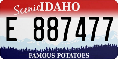 ID license plate E887477