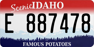 ID license plate E887478