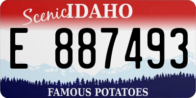 ID license plate E887493