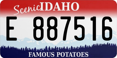 ID license plate E887516