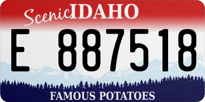 ID license plate E887518